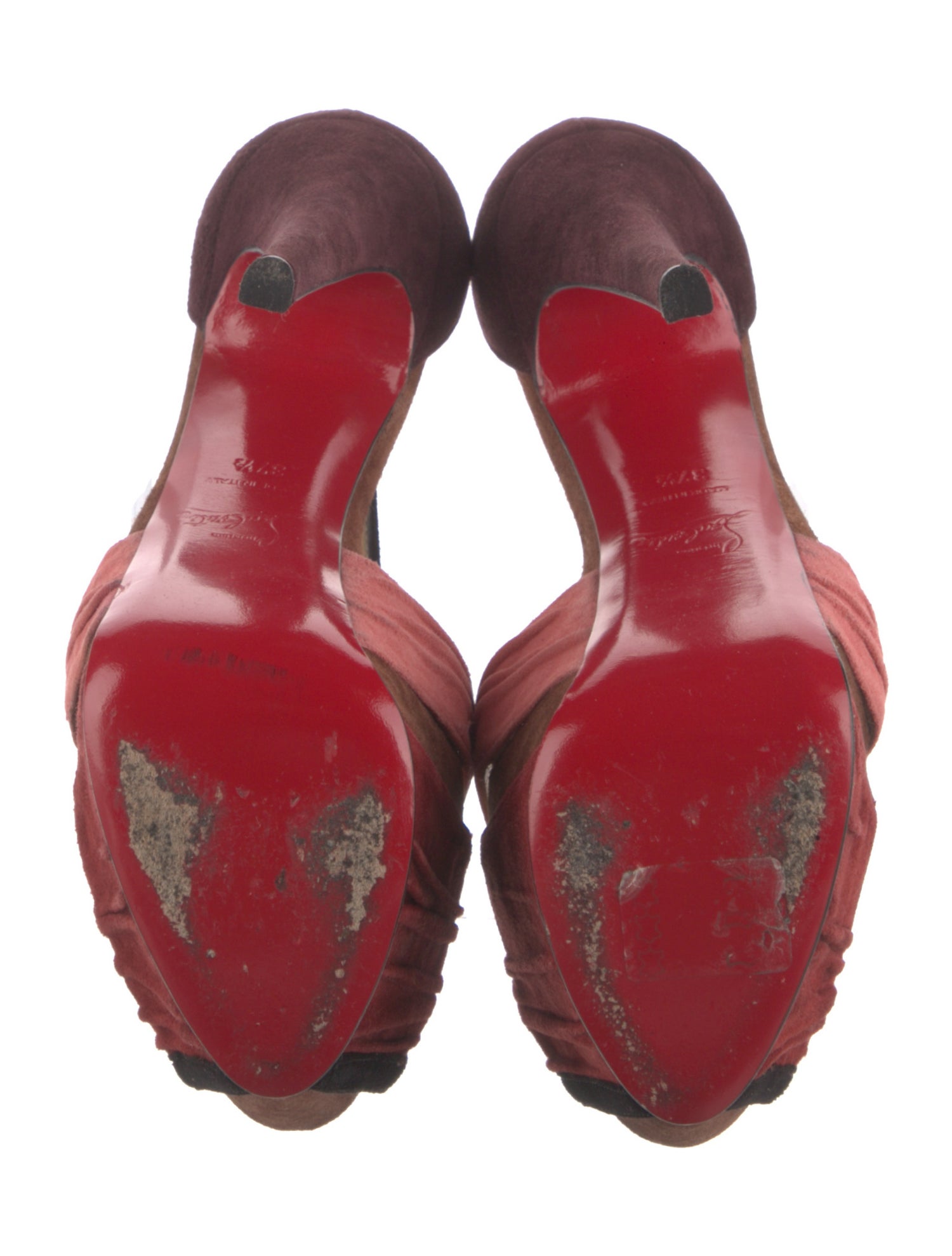 Christian Louboutin Dicinoche 160 Suede T-Strap Pumps